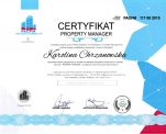 certyfikat zarządcy Karolina Chrzanowska